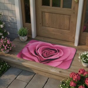 New Romantic Beautiful Flower Print Indoor/ Outdoor Home Decor Non Slip Foot Mat